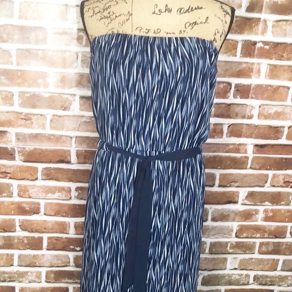 SOLD-Lane Bryant Blue Flowy Halter Top Maxi Dress - Picture 2 of 8